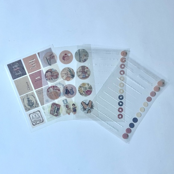 🏷️various retro, vintage, antique, floral, cottagecore PET stickersheet - Picture 13 of 13